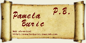 Pamela Burić vizit kartica